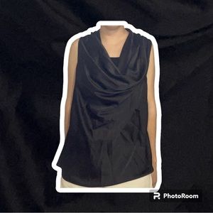 Cowl Neck Charmeuse Blouse Black - Boston Proper